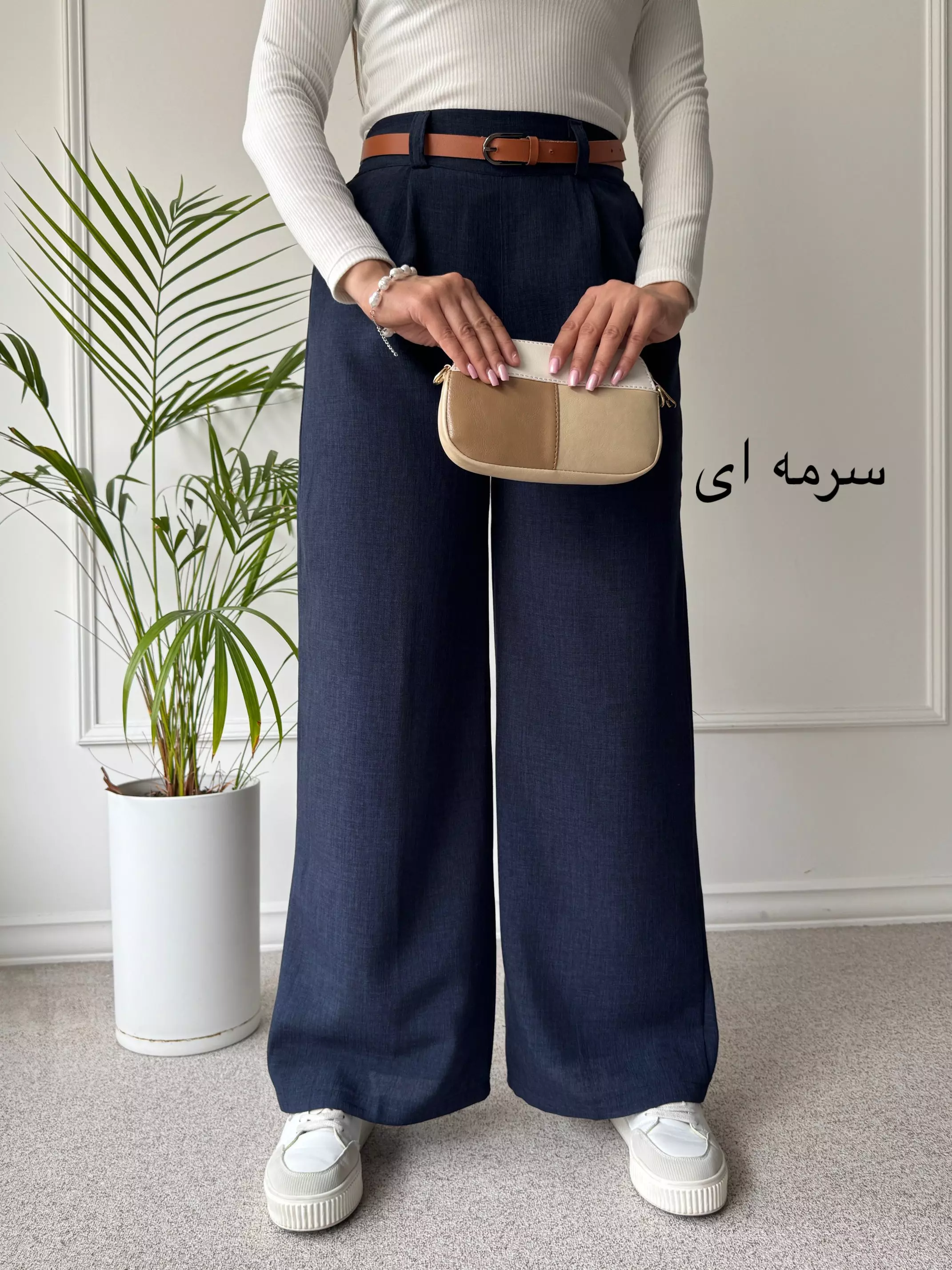 شلوار زنانه نیم بگ شانتون